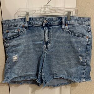 GAP Light Blue Distressed Jean Shorts